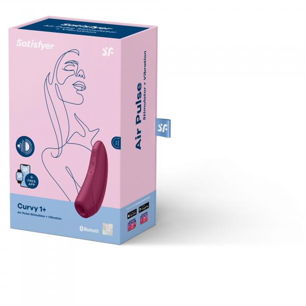 Satisfyer Curvy 1+ Rose Red W/ App (net) Sex Toy Product