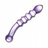 Purple Rain Ribbed Glass Dildo Sex Toy Product Image 1