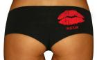 Hustler Lips Logo Booty Short Red S/M