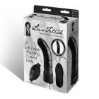 Lux Fetish 6 inches Inflatable Vibrating Curved Dildo Black Sex Toy Product