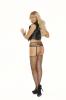Fence Net Garter Belt W/ Matching Stockings Black Queen Sex Toy Product Image 2