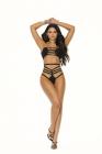 2 Piece Strappy Opaque Bra & Panty Set Black O/S Sex Toy Product