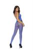 Chevron Striped Bodystocking W/ Keyhole Front Royal Blue Sex Toy Product Image 2
