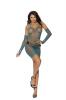 Crochet Mini Dress W/ Matching Gloves Dusky Jade Sex Toy Product Image 1
