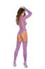 Long Sleeve Teddy With Thigh High Stockings Purple O/S Sex Toy Product Image 2