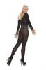 Sheer Long Sleeves Bodystocking Black O/S Sex Toy Product Image 2