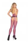 Fishnet Suspender Bodystocking O/S Purple Sex Toy Product