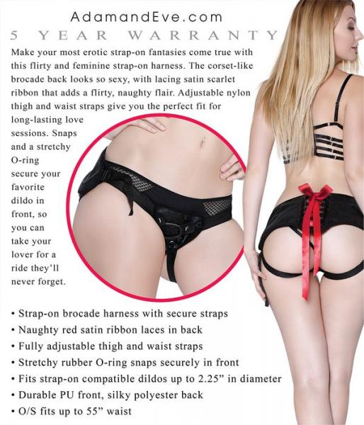 Red Ribbon Harness Strap On O/S Sex Toy Product