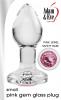 Adam & Eve Pink Gem Glass Plug Small Sex Toy Product Image 1