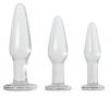 Glass Anal Training Trio 3 Clear Butt Plugs Sex Toy Product Image 1