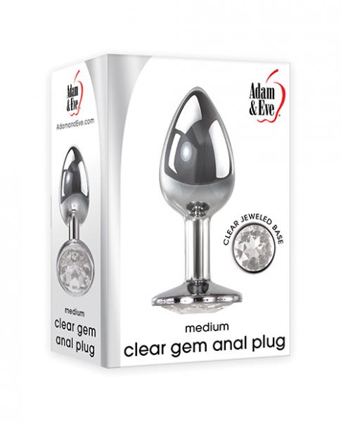 Adam & Eve Clear Gem Anal Plug Medium Sex Toy Product