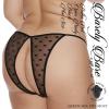 Barely Bare Polka Dot Open Panty Black Q/s Sex Toy Product Image 2