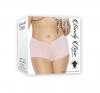Barely Bare Split Lace Boy Shorts Peach Q/s Sex Toy Product Image 3