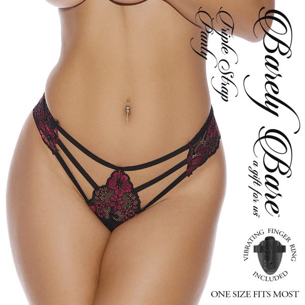 Barely Bare Triple Strap Panty O/s Sex Toy Product