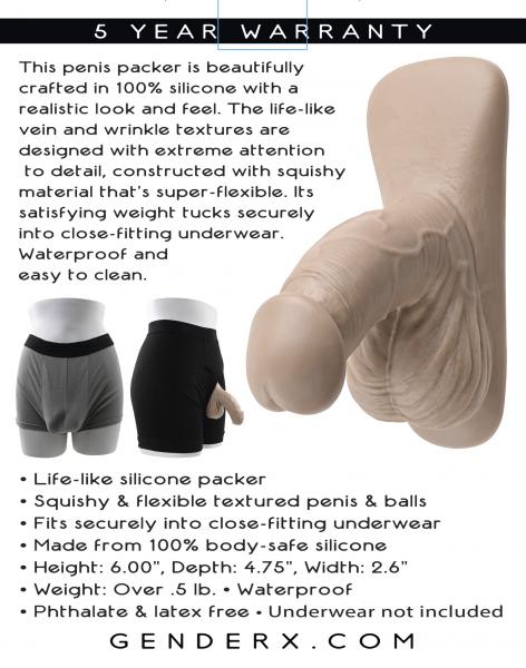 Gender X 4in Silicone Packer Light Sex Toy Product