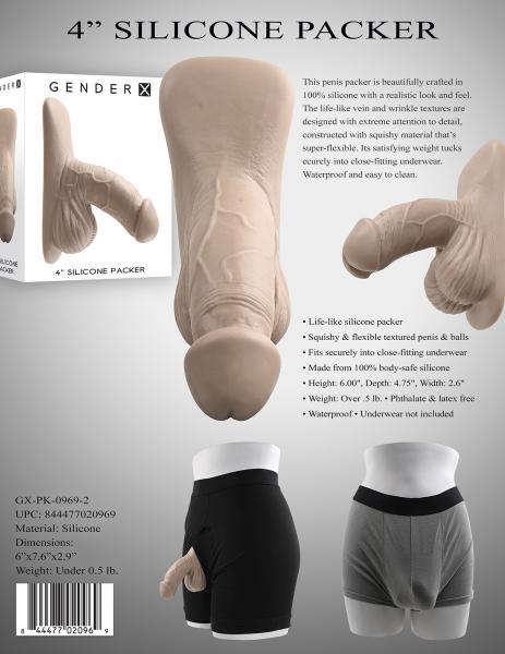 Gender X 4in Silicone Packer Light Sex Toy Product