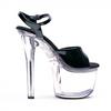Flirt Black On Clear 7in Heel Size 7 