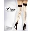Cuban Heel Sheer Seamed Thigh High Nude Os