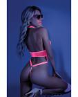 Glow All Nighter Harness Bodysuit Neon Pink M/l Sex Toy Product