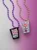 Bachelorette Shot Glass Necklace White