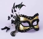 Half Mask Feathers, Beads Black/Gold Sex Toy Product