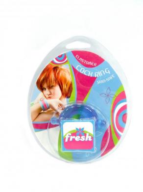 Cock Ring Elastomer Large Blue Sex Toy Product