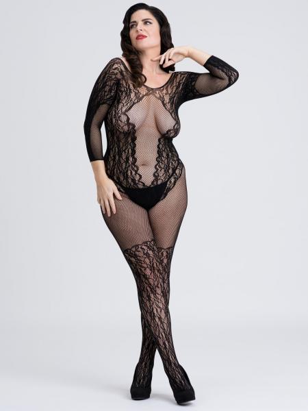 Fifty Shades Captivate Plus Size Black Lace Spanking Bodystocking O/s Queen Sex Toy Product