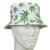 White Bucket Hat W/ Green Leaves Sex Toy Product Image 2