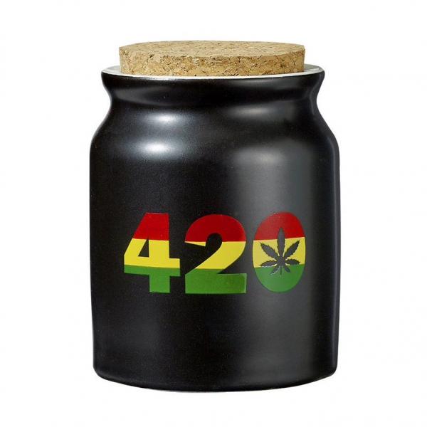 Matte Black 420 Stash Jar Sex Toy Product