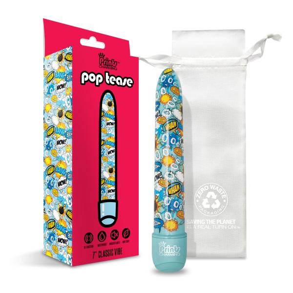 Prints Charming Pop Tease 7in Vibe Bang Blue Sex Toy Product