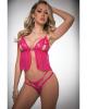 Pinklicious 2pc Sheer Cropped Babydoll Barbie Pink O/s Sex Toy Product Image 1