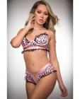 Pinklicious 2pc Silky Chekkini Panty & Bra Leopard Baby Pink O/s Sex Toy Product