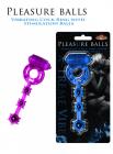 Pleasure Balls Cockring W/Bullet Blue