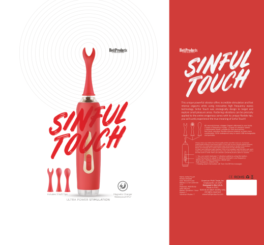 Bliss Sinful Touch Multi Speed Rechargeable Pink Sex Toy Product