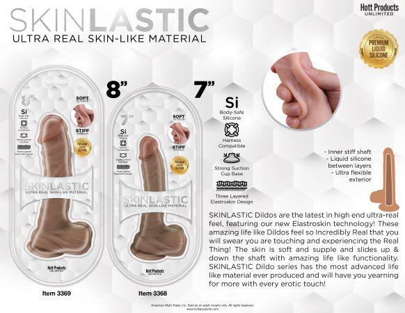 Skinsations Skinlastic Sliding Skin 7in Dildo W/ Suction Base Sex Toy Product