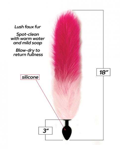 Foxy Tail Silicone Butt Plug Pink Sex Toy Product