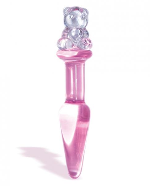 The 9s First Glass Teddy Love Butt Plug Pink Sex Toy Product