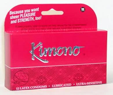 Kimono Lubricated Condom 12 Pk Sex Toy Product