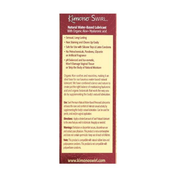 Kimono Swirl Natural Lubricant 3.4 Fl Oz 6 Pk Sex Toy Product
