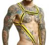 Male Basics Dngeon Cross Cock Ring Harness Yellow O/s (hanging) Sex Toy Product Image 2