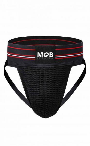 Mob Fetish Jockstrap Black Large 3in Waistband (bulk) Sex Toy Product