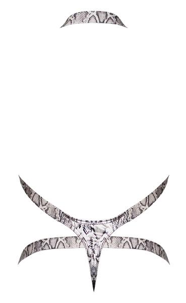 S'naked Harness Thong Silver/ Black L/xl Sex Toy Product