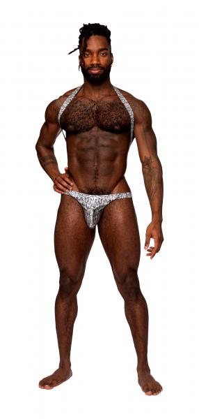 S'naked Harness Thong Silver/ Black L/xl Sex Toy Product