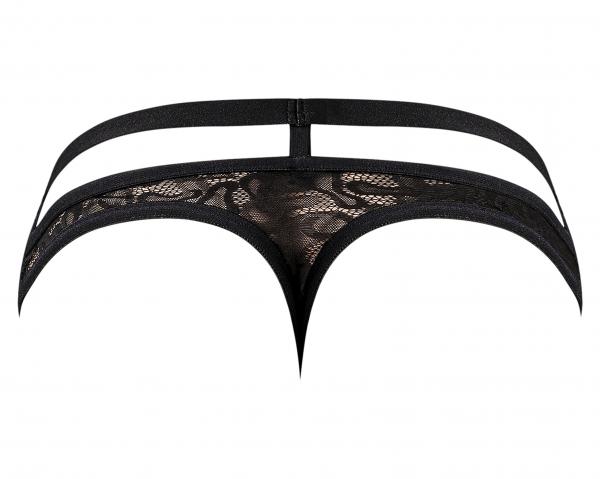 Lucifer Cutout Thong Black L/xl Sex Toy Product