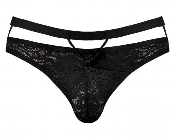Lucifer Cutout Thong Black L/xl Sex Toy Product