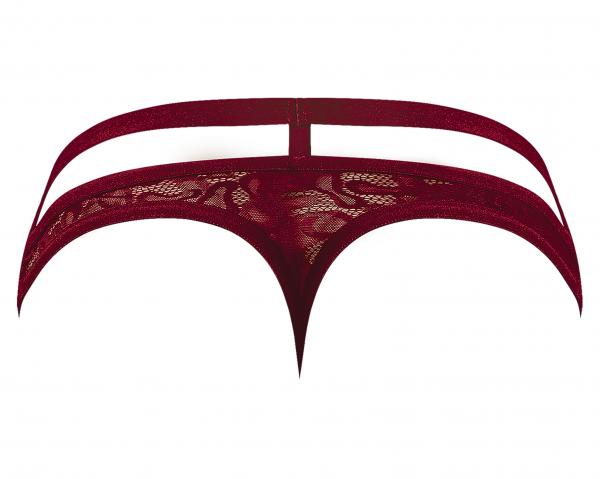 Lucifer Cutout Thong Burgundy L/xl Sex Toy Product
