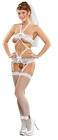Lace Diamond Teddy White S/M (Bands Of Lace)