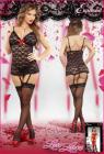 Chemise and G-String Black L/Xl (Luv Lace)