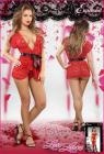 Wrap and G-String Red S/M (Luv Lace)