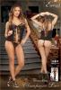 Babydoll and G-String Black Queen (Champagne Lace)